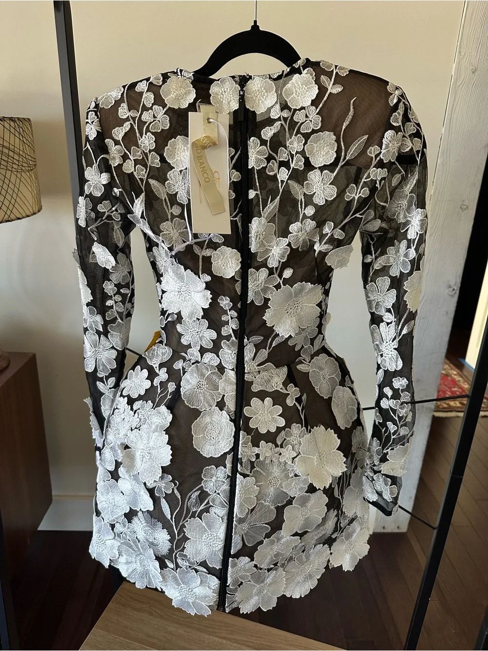 BRONX AND BRONCO bouquet maraya mini dress black and white NWT Black/White - Picture 4 of 11